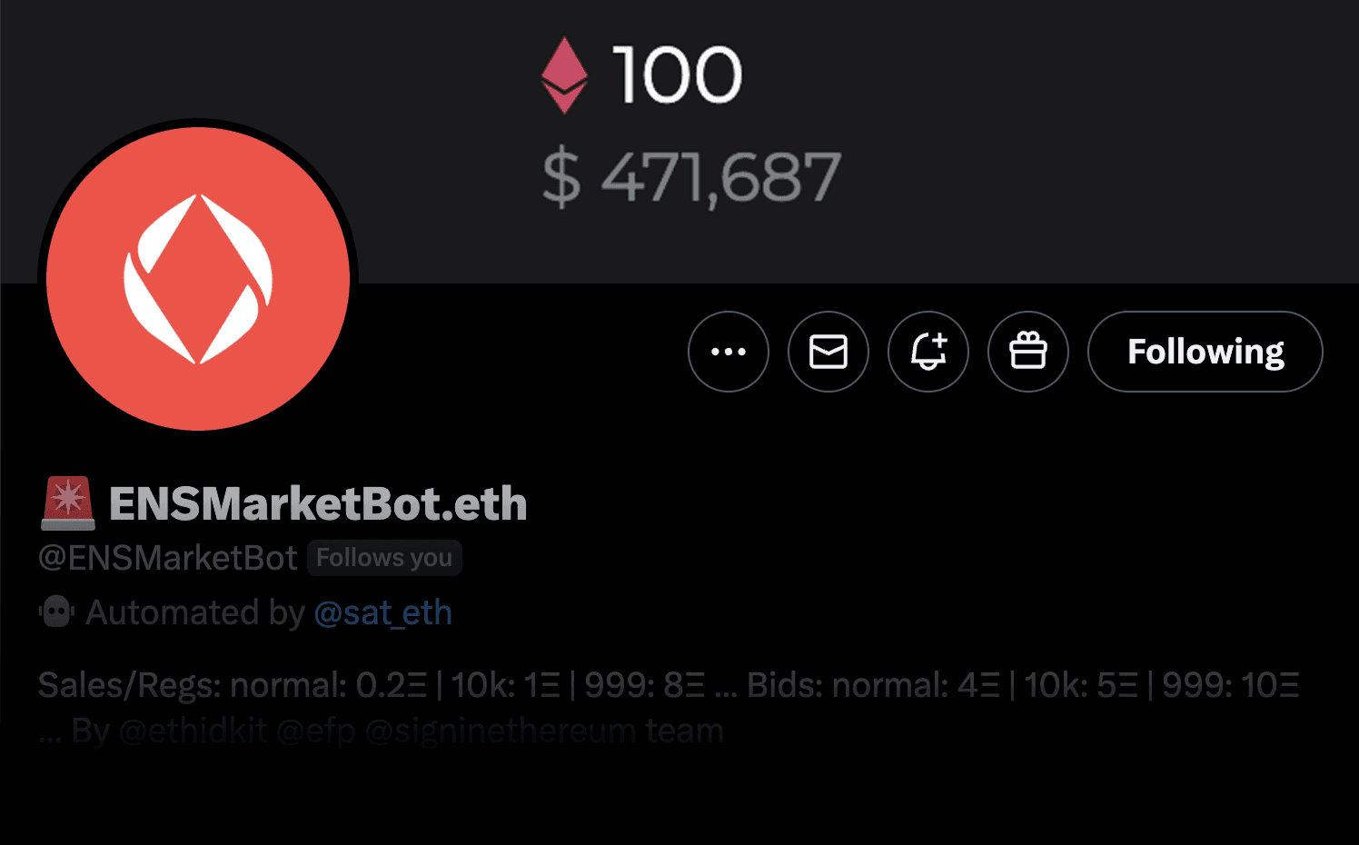 ENS Market bot